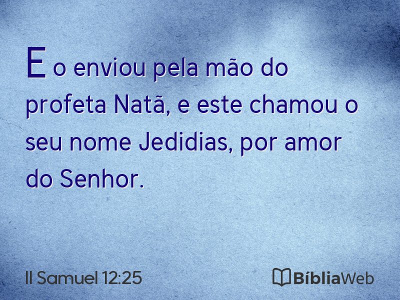 II Samuel 12:25 em imagem para compartilhar