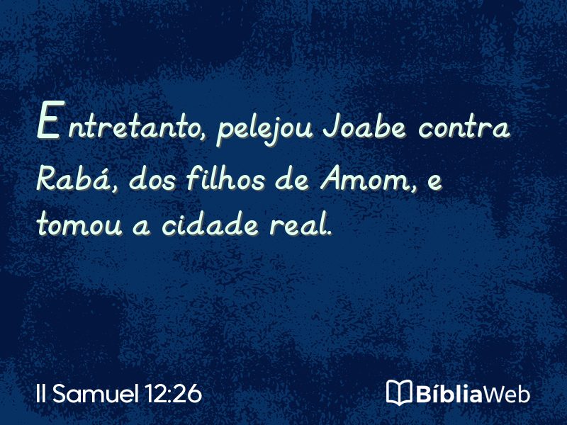 II Samuel 12:26 em imagem para compartilhar