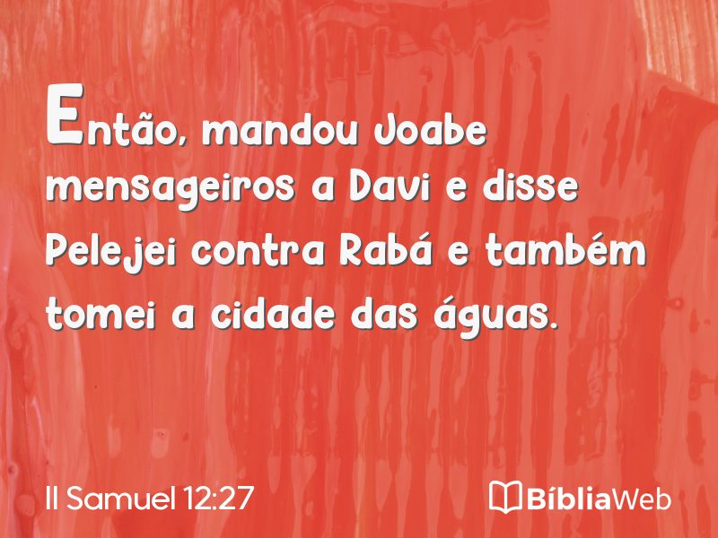 II Samuel 12:27 em imagem para compartilhar