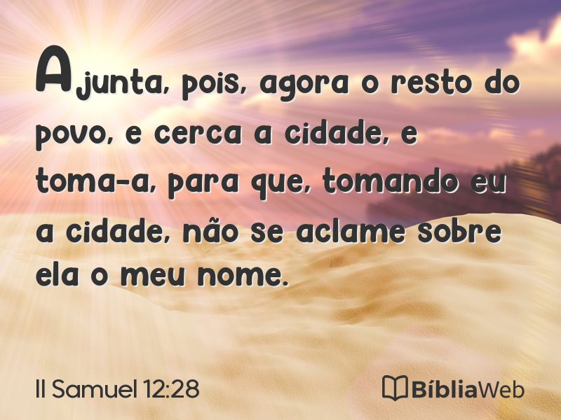 II Samuel 12:28 em imagem para compartilhar