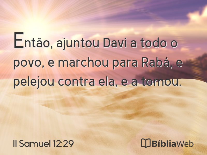 II Samuel 12:29 em imagem para compartilhar