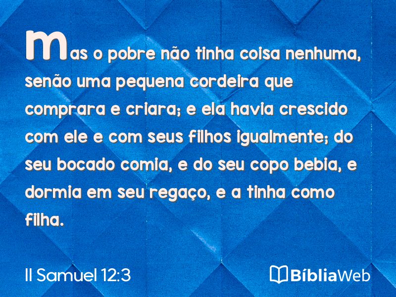 II Samuel 12:3 em imagem para compartilhar