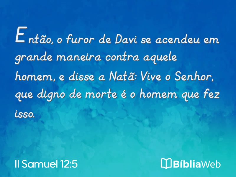 II Samuel 12:5 em imagem para compartilhar