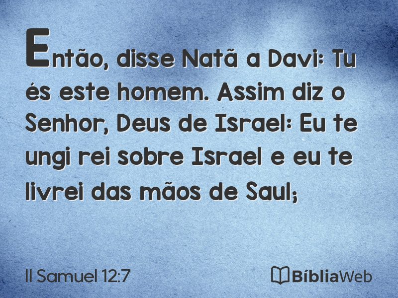 II Samuel 12:7 em imagem para compartilhar