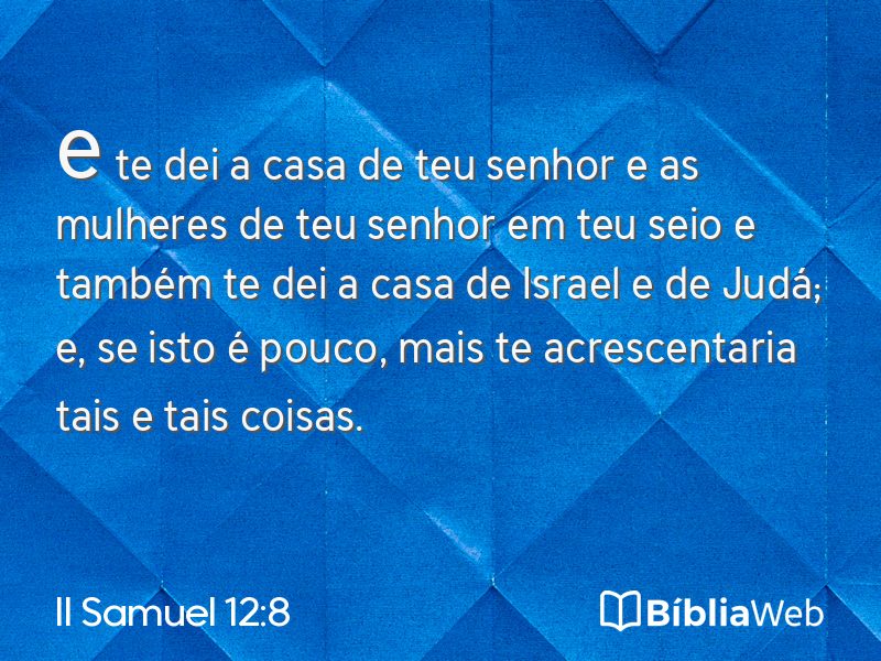 II Samuel 12:8 em imagem para compartilhar