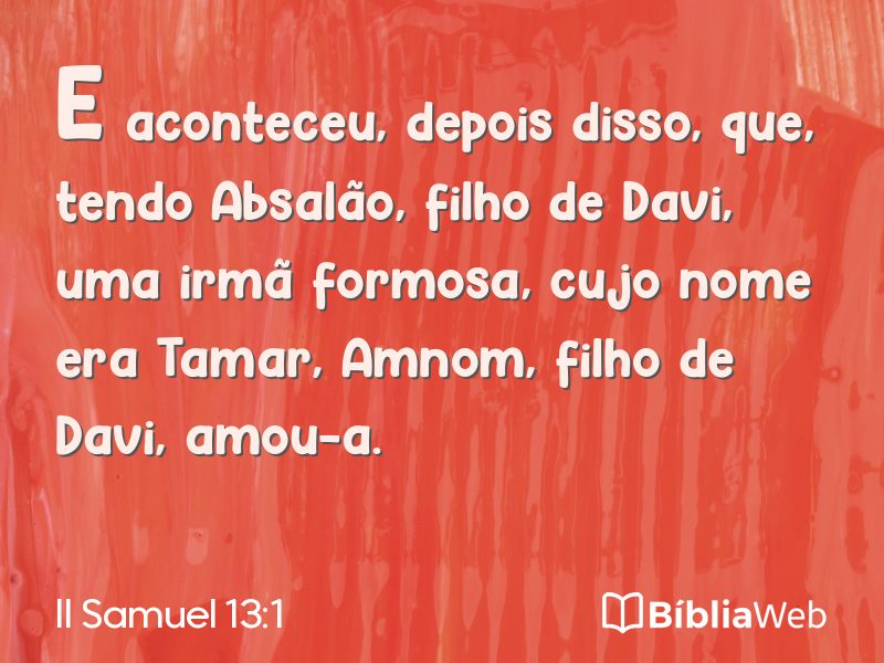 II Samuel 13:1 em imagem para compartilhar