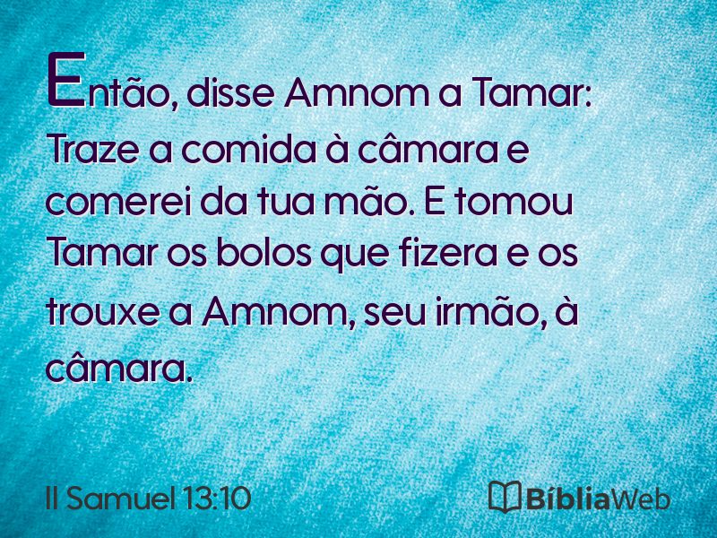 II Samuel 13:10 em imagem para compartilhar