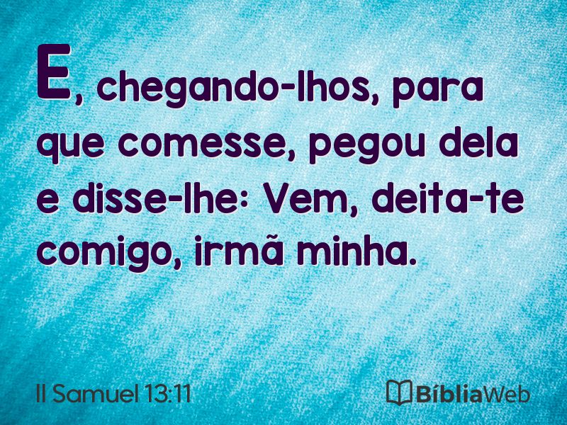 II Samuel 13:11 em imagem para compartilhar