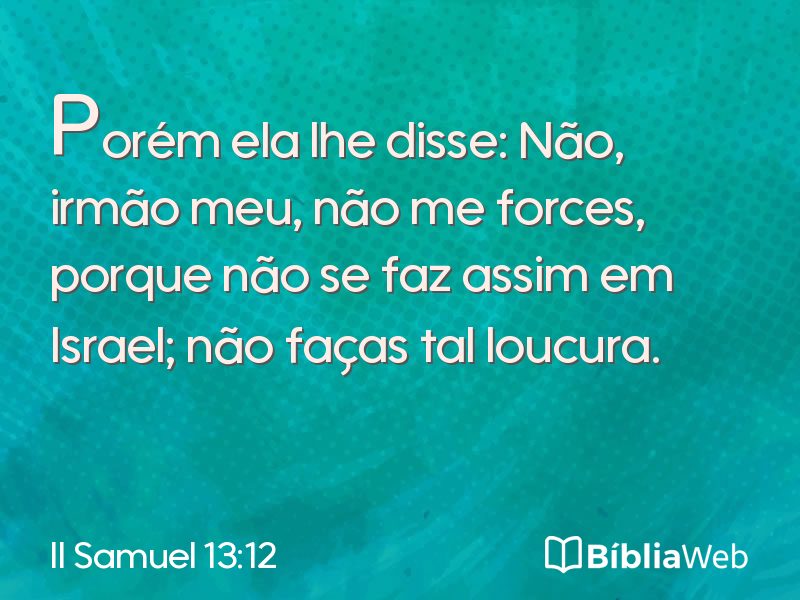 II Samuel 13:12 em imagem para compartilhar