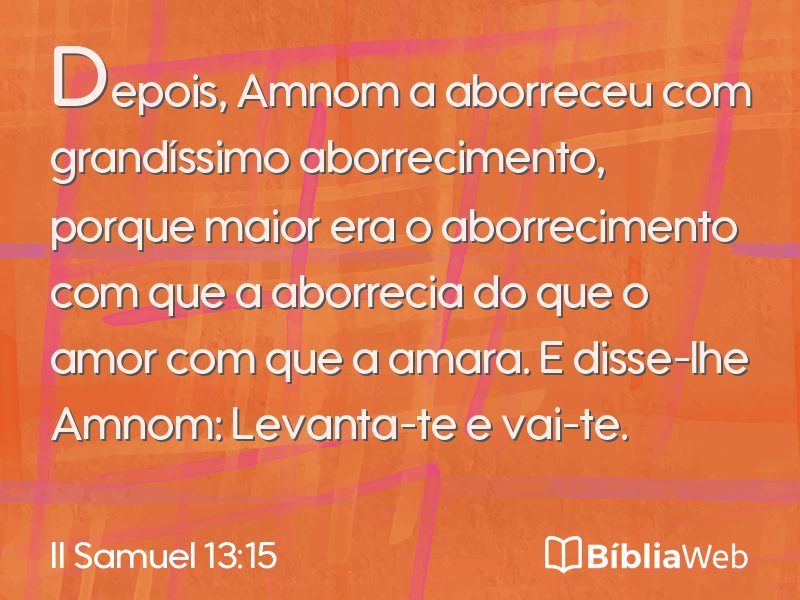 II Samuel 13:15 em imagem para compartilhar