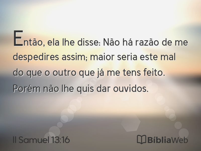 II Samuel 13:16 em imagem para compartilhar