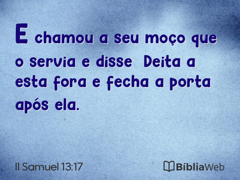 II Samuel 13:17 em imagem para compartilhar