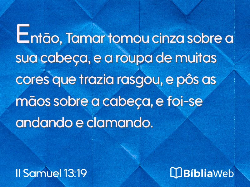 II Samuel 13:19 em imagem para compartilhar