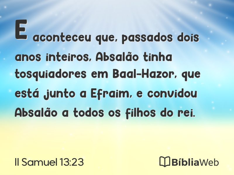 II Samuel 13:23 em imagem para compartilhar