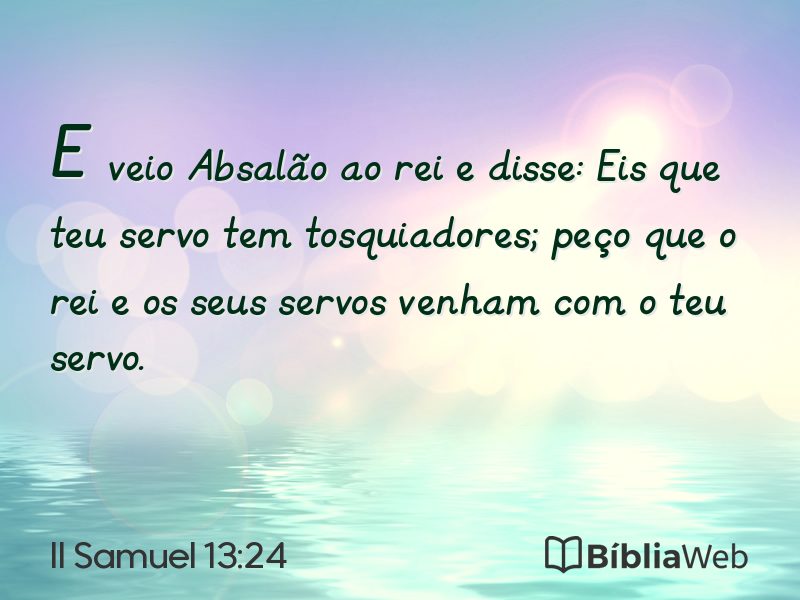 II Samuel 13:24 em imagem para compartilhar