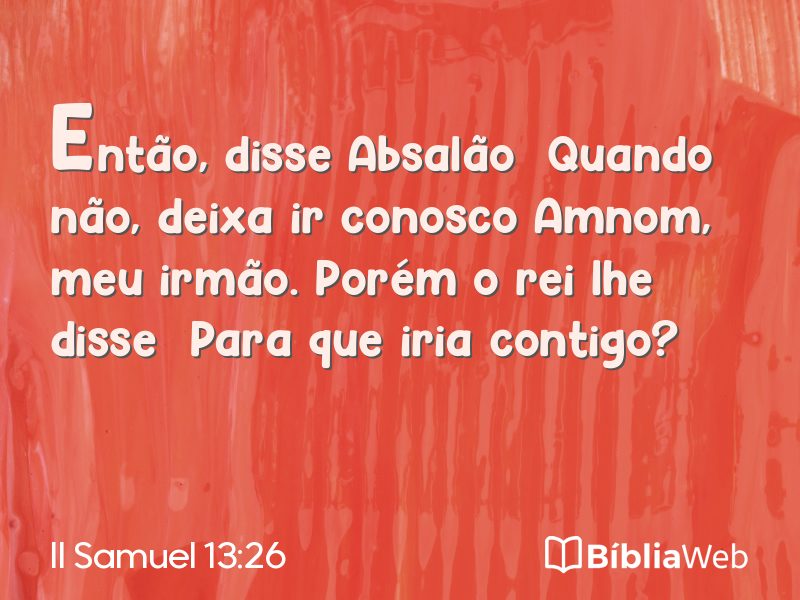 II Samuel 13:26 em imagem para compartilhar