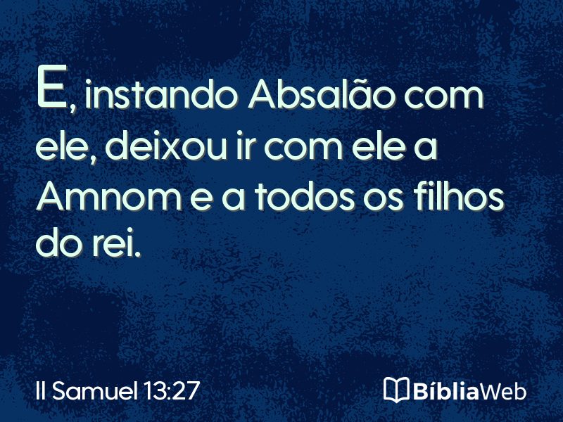 II Samuel 13:27 em imagem para compartilhar