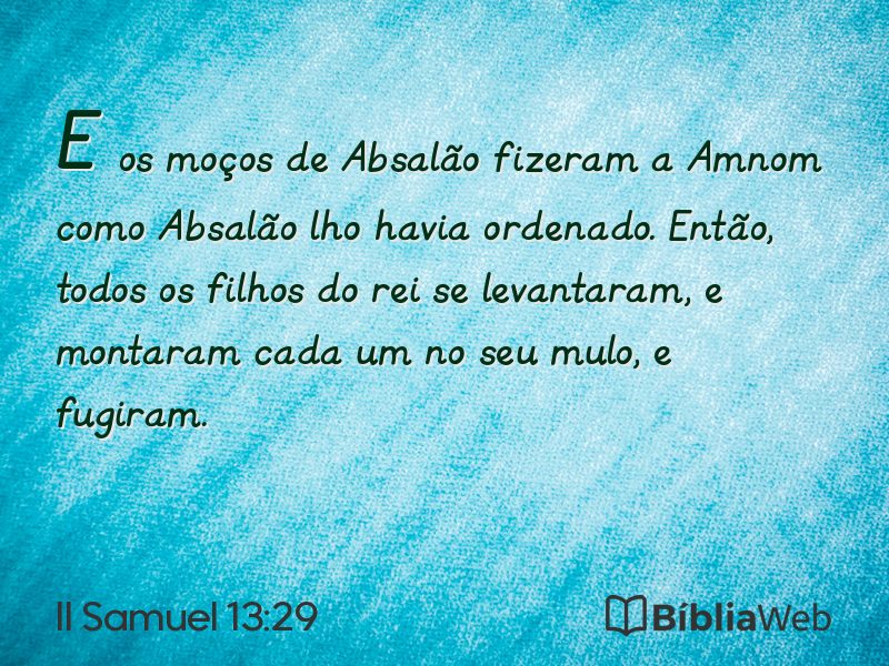II Samuel 13:29 em imagem para compartilhar