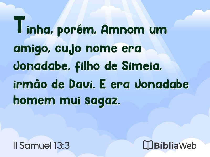 II Samuel 13:3 em imagem para compartilhar