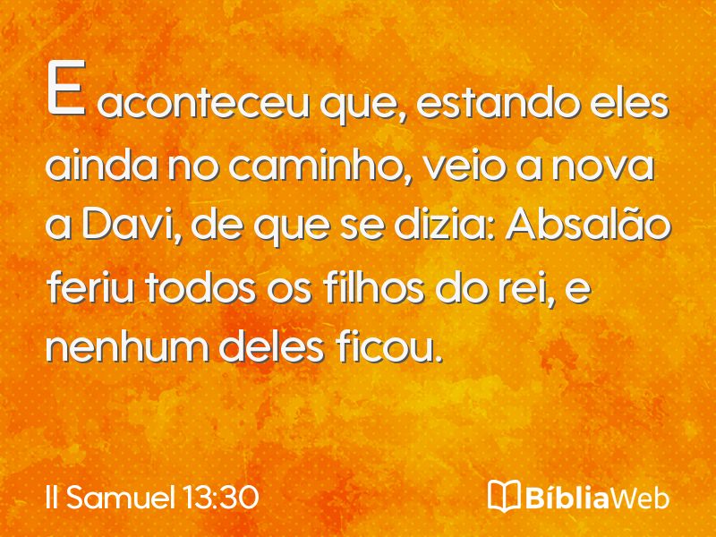 II Samuel 13:30 em imagem para compartilhar