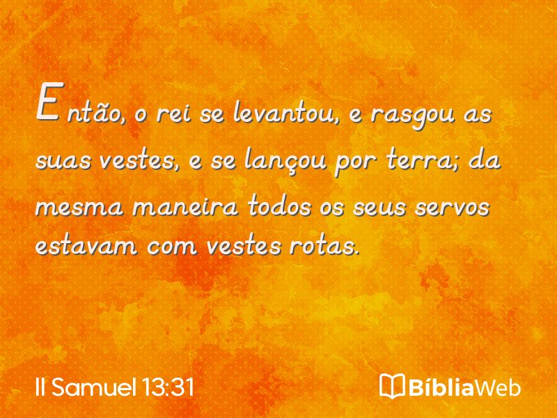 II Samuel 13:31 em imagem para compartilhar