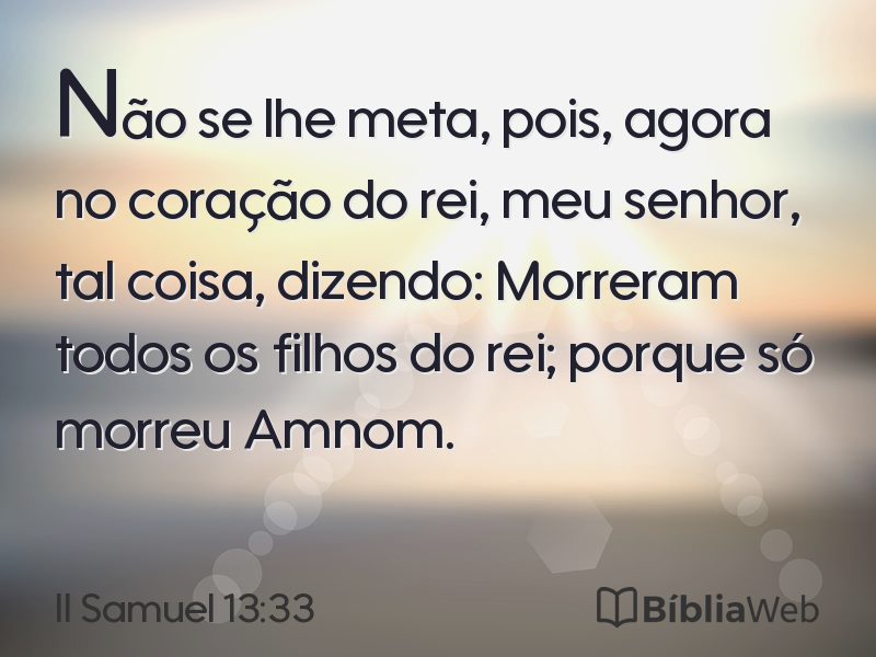 II Samuel 13:33 em imagem para compartilhar