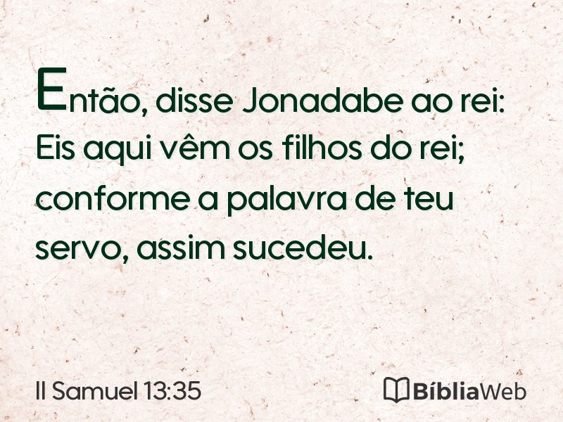 II Samuel 13:35 em imagem para compartilhar