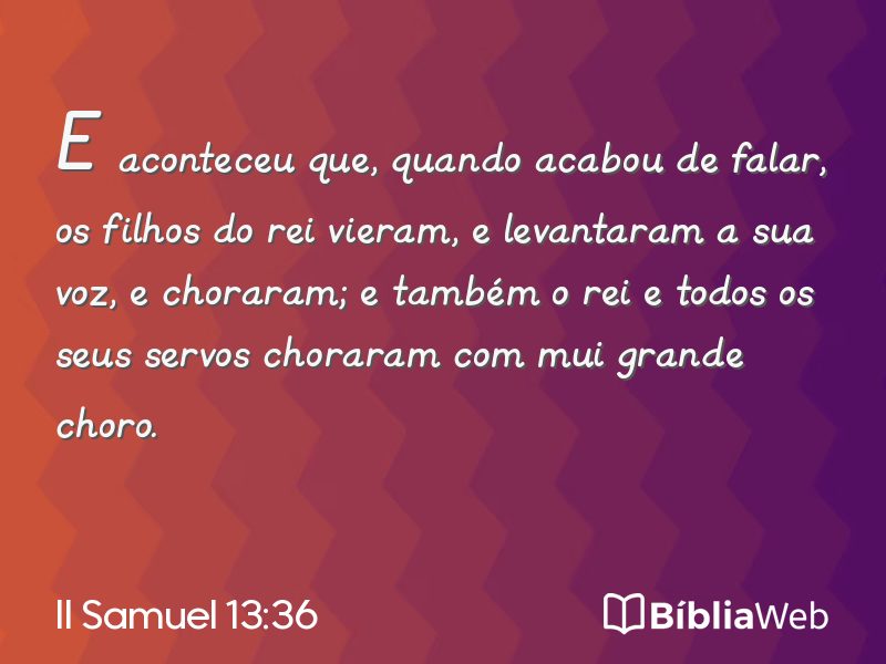 II Samuel 13:36 em imagem para compartilhar
