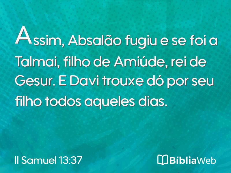 II Samuel 13:37 em imagem para compartilhar