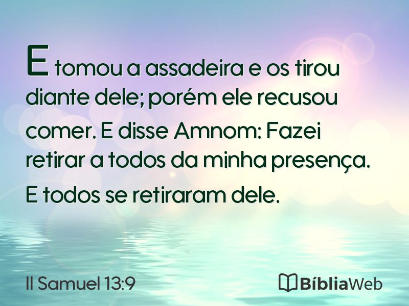 II Samuel 13:9 em imagem para compartilhar