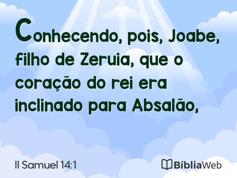 II Samuel 14:1 em imagem para compartilhar