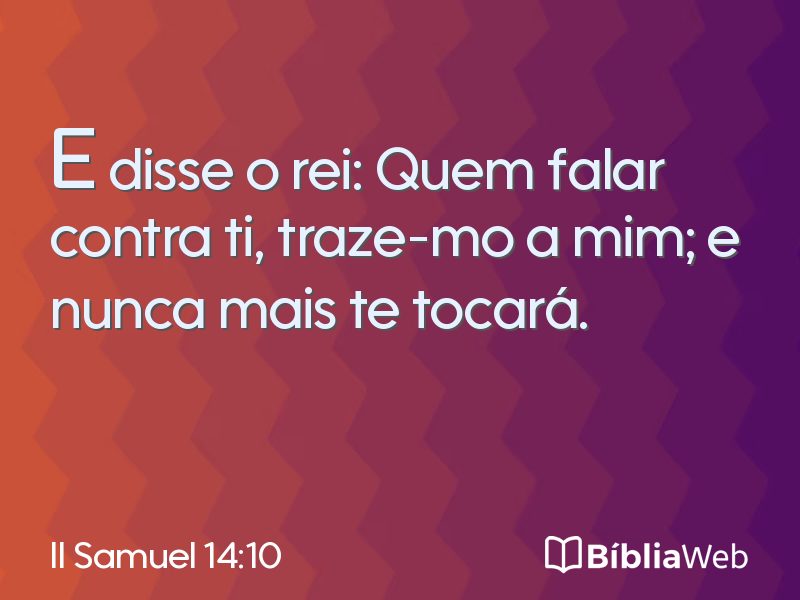 II Samuel 14:10 em imagem para compartilhar