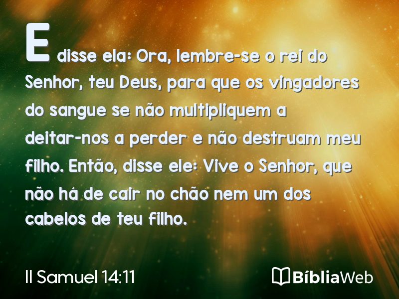 II Samuel 14:11 em imagem para compartilhar