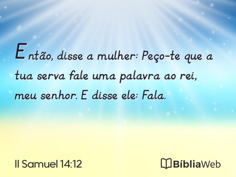 II Samuel 14:12 em imagem para compartilhar