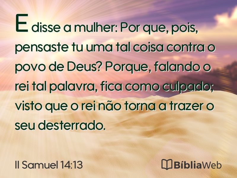 II Samuel 14:13 em imagem para compartilhar