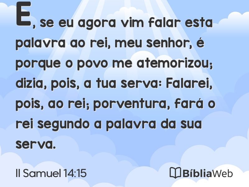 II Samuel 14:15 em imagem para compartilhar