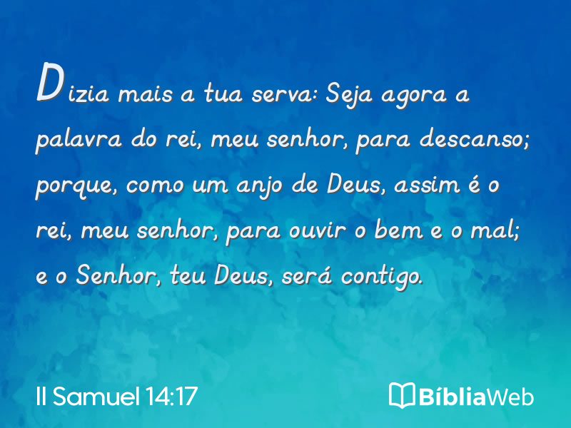 II Samuel 14:17 em imagem para compartilhar