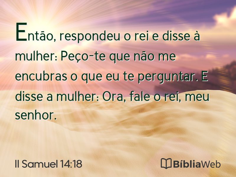 II Samuel 14:18 em imagem para compartilhar