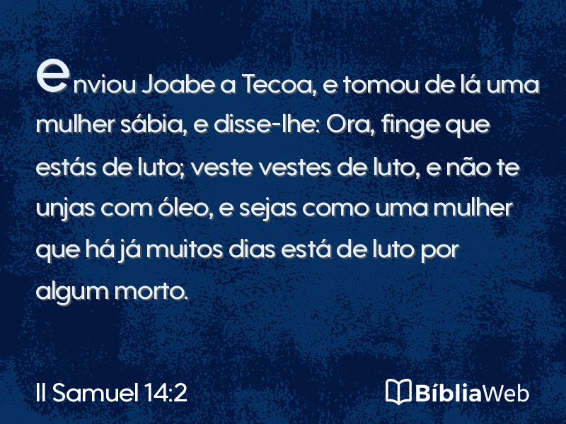 II Samuel 14:2 em imagem para compartilhar