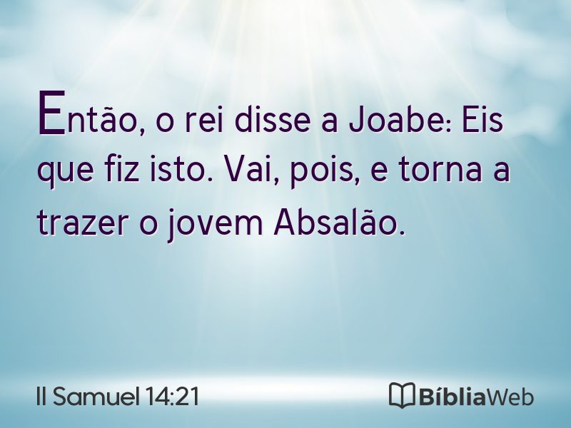 II Samuel 14:21 em imagem para compartilhar