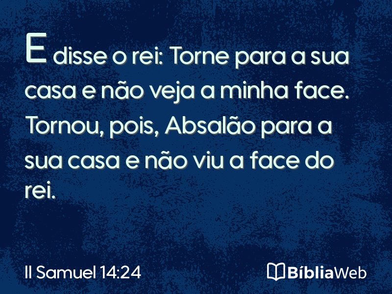 II Samuel 14:24 em imagem para compartilhar