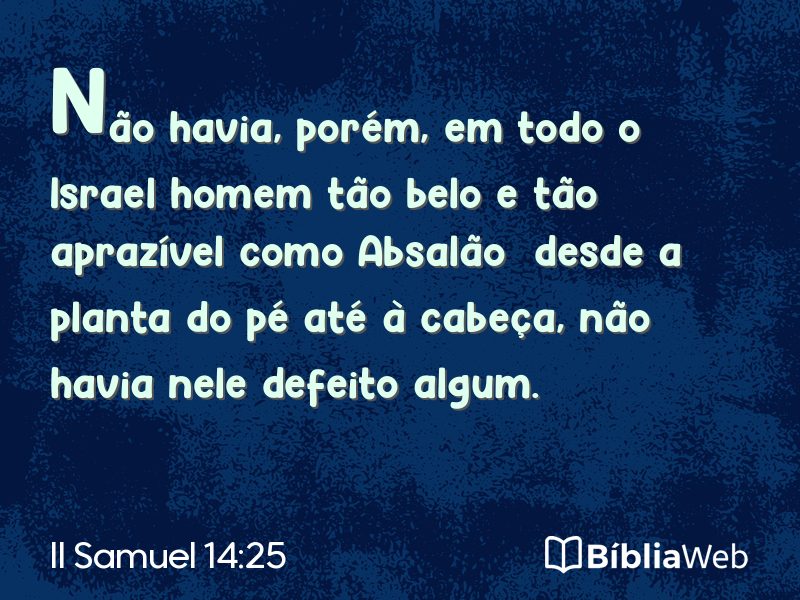 II Samuel 14:25 em imagem para compartilhar