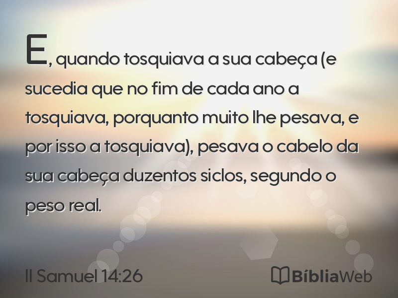 II Samuel 14:26 em imagem para compartilhar