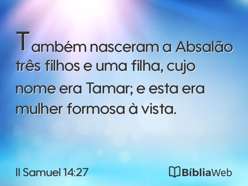 II Samuel 14:27 em imagem para compartilhar