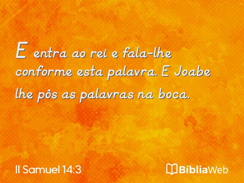 II Samuel 14:3 em imagem para compartilhar