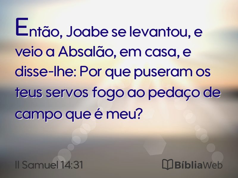II Samuel 14:31 em imagem para compartilhar