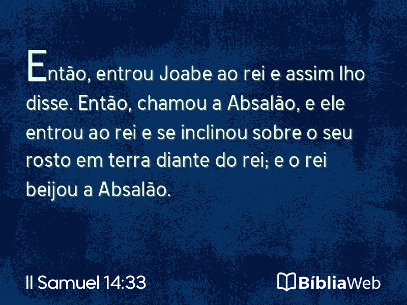II Samuel 14:33 em imagem para compartilhar