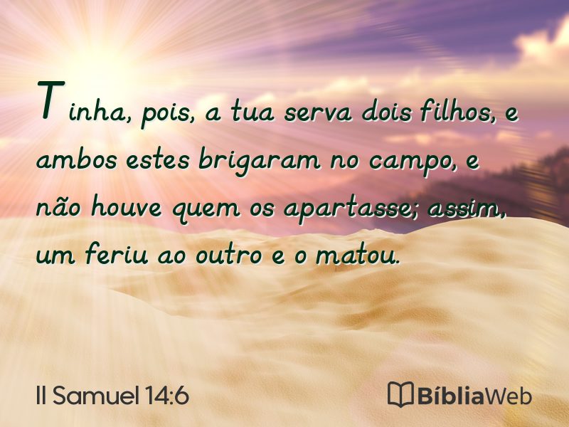 II Samuel 14:6 em imagem para compartilhar