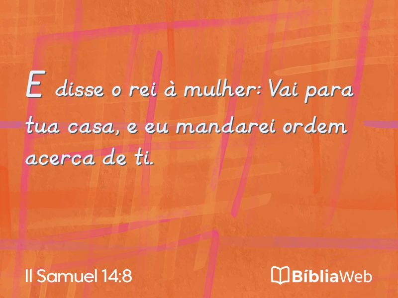 II Samuel 14:8 em imagem para compartilhar