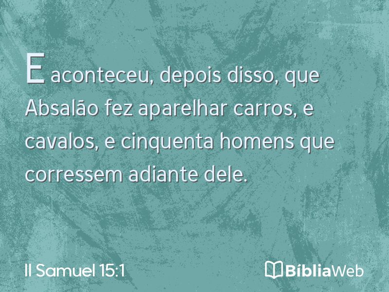 II Samuel 15:1 em imagem para compartilhar